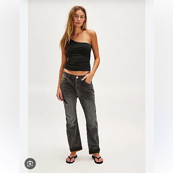 Sandrine Rose / Free People Grey Harem Jeans NWT - Picture 2 of 12